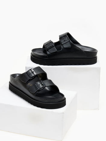 Flatforms slides ATENEO - Μαύρο - thefashionproject.gr - ATENEO