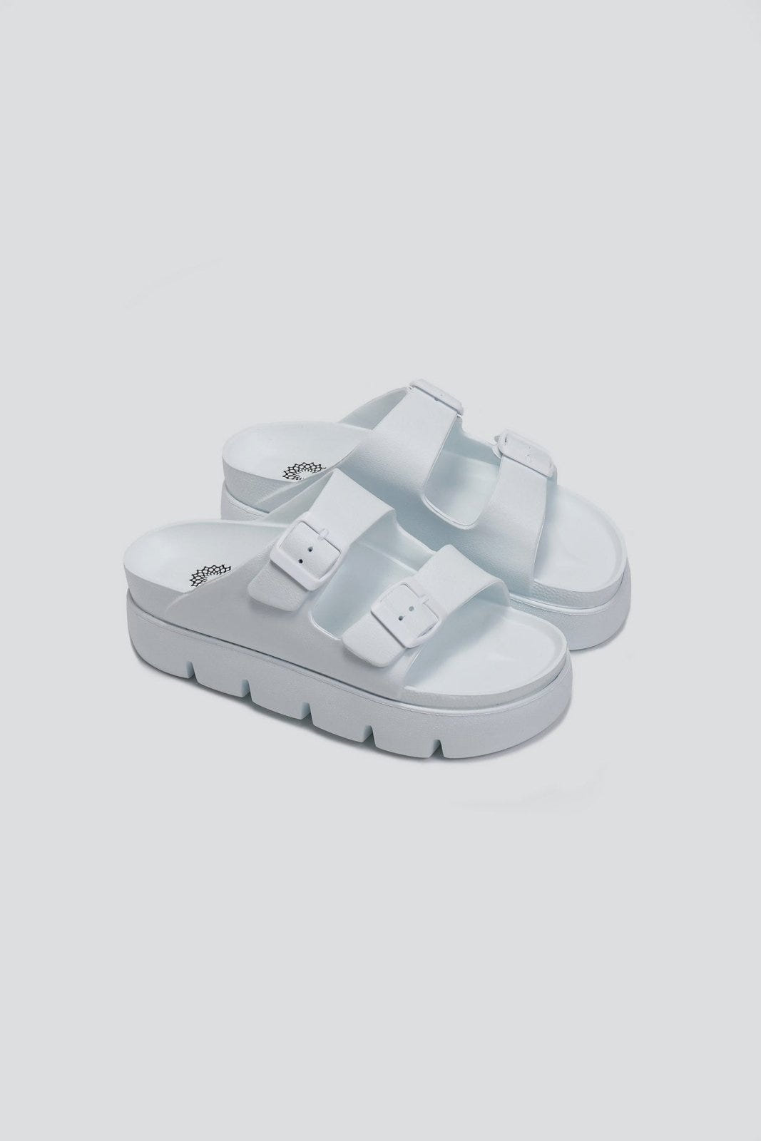 Flatforms slides με τοκάδες ATENEO - Λευκό - thefashionproject.gr - ATENEO