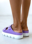 Flatforms slides με τοκάδες ATENEO - Λιλά - thefashionproject.gr - ATENEO