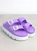 Flatforms slides με τοκάδες ATENEO - Λιλά - thefashionproject.gr - ATENEO