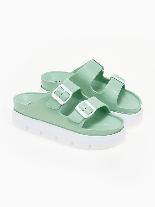 Flatforms slides με τοκάδες ATENEO - Μέντα - thefashionproject.gr - ATENEO