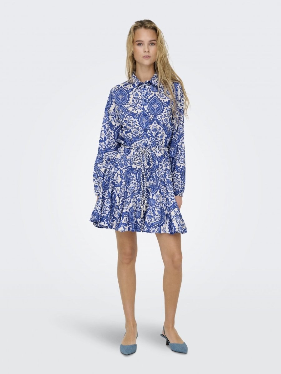 Φόρεμα boho με λαχούρια ONLY 15305484 - Μπλε - thefashionproject.gr - ONLY