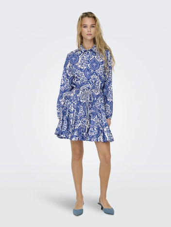 Φόρεμα boho με λαχούρια ONLY 15305484 - Μπλε - thefashionproject.gr - ONLY