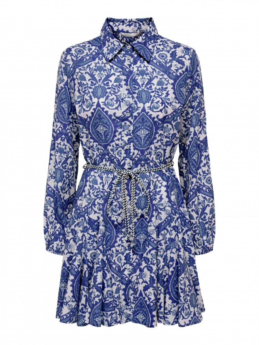 Φόρεμα boho με λαχούρια ONLY 15305484 - Μπλε - thefashionproject.gr - ONLY