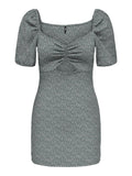 Φόρεμα γκοφρέ με λουλούδια ONLY 15341518 - Μέντα - thefashionproject.gr - ONLY