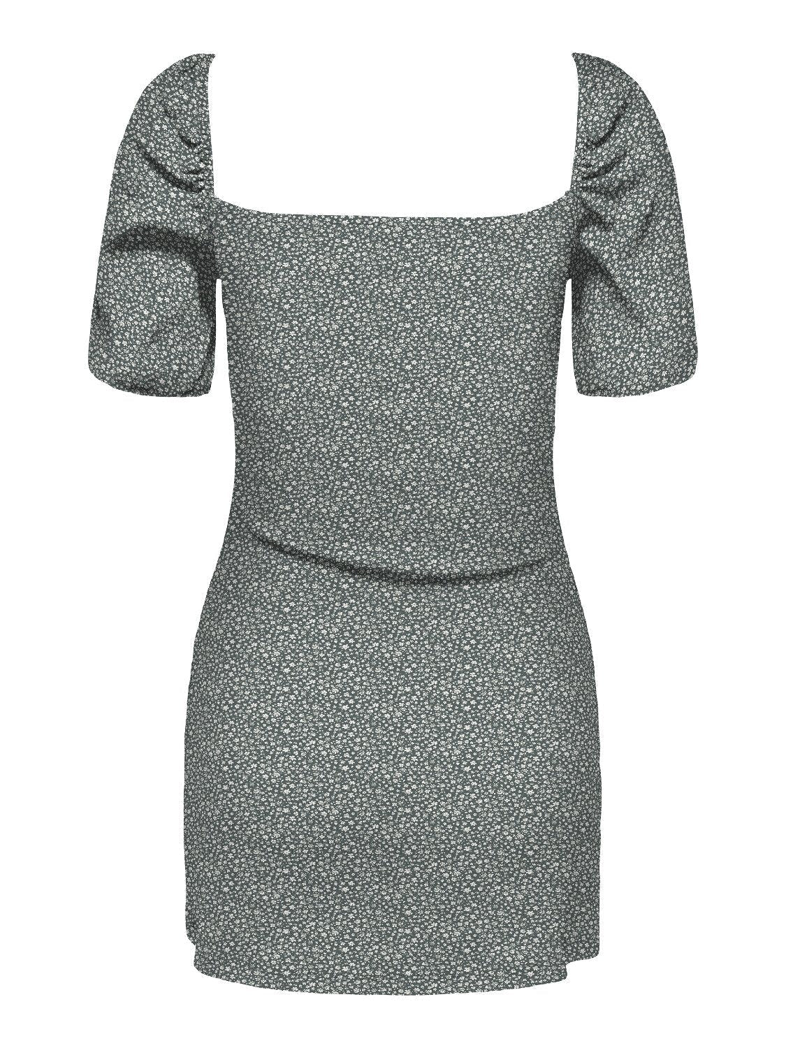Φόρεμα γκοφρέ με λουλούδια ONLY 15341518 - Μέντα - thefashionproject.gr - ONLY