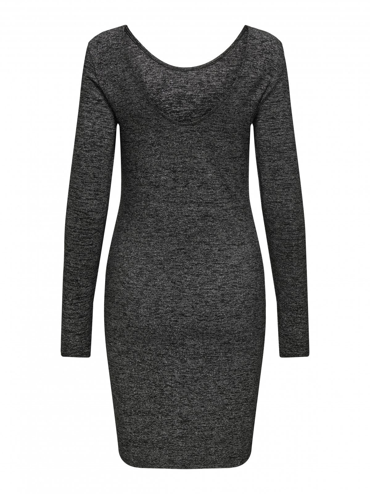 Φόρεμα glitter με ανοιχτή πλάτη ONLY 15335088 - Μαύρο/Ασημί - thefashionproject.gr - ONLY