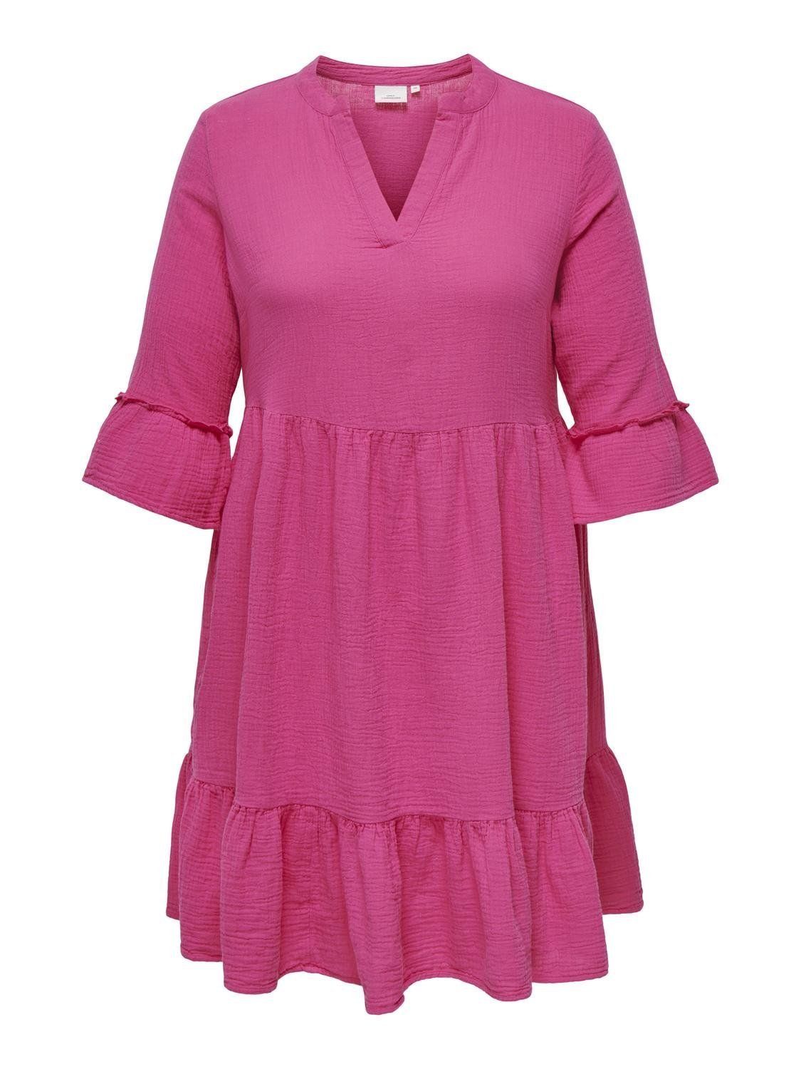 Φόρεμα λινό plus size CARMAKOMA 15316132 - Magenta - thefashionproject.gr - CARMAKOMA