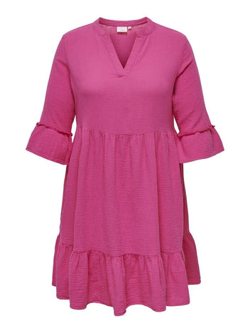 Φόρεμα λινό plus size CARMAKOMA 15316132 - Magenta - thefashionproject.gr - CARMAKOMA