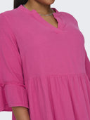 Φόρεμα λινό plus size CARMAKOMA 15316132 - Magenta - thefashionproject.gr - CARMAKOMA