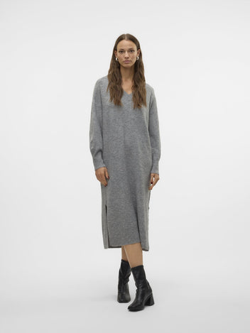 Φόρεμα μακρύ πλεκτό Vero Moda 10309605 - Γκρι - thefashionproject.gr - VERO MODA