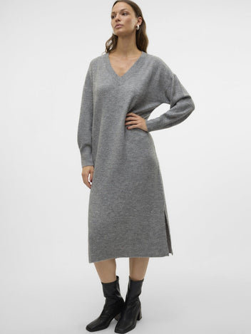 Φόρεμα μακρύ πλεκτό Vero Moda 10309605 - Γκρι - thefashionproject.gr - VERO MODA