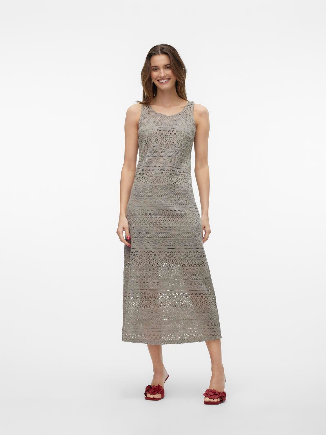 Φόρεμα μάξι με δαντέλα Vero Moda 10309293 - Τάουπε - thefashionproject.gr - VERO MODA