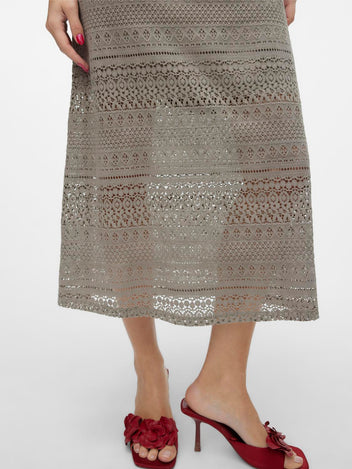 Φόρεμα μάξι με δαντέλα Vero Moda 10309293 - Τάουπε - thefashionproject.gr - VERO MODA