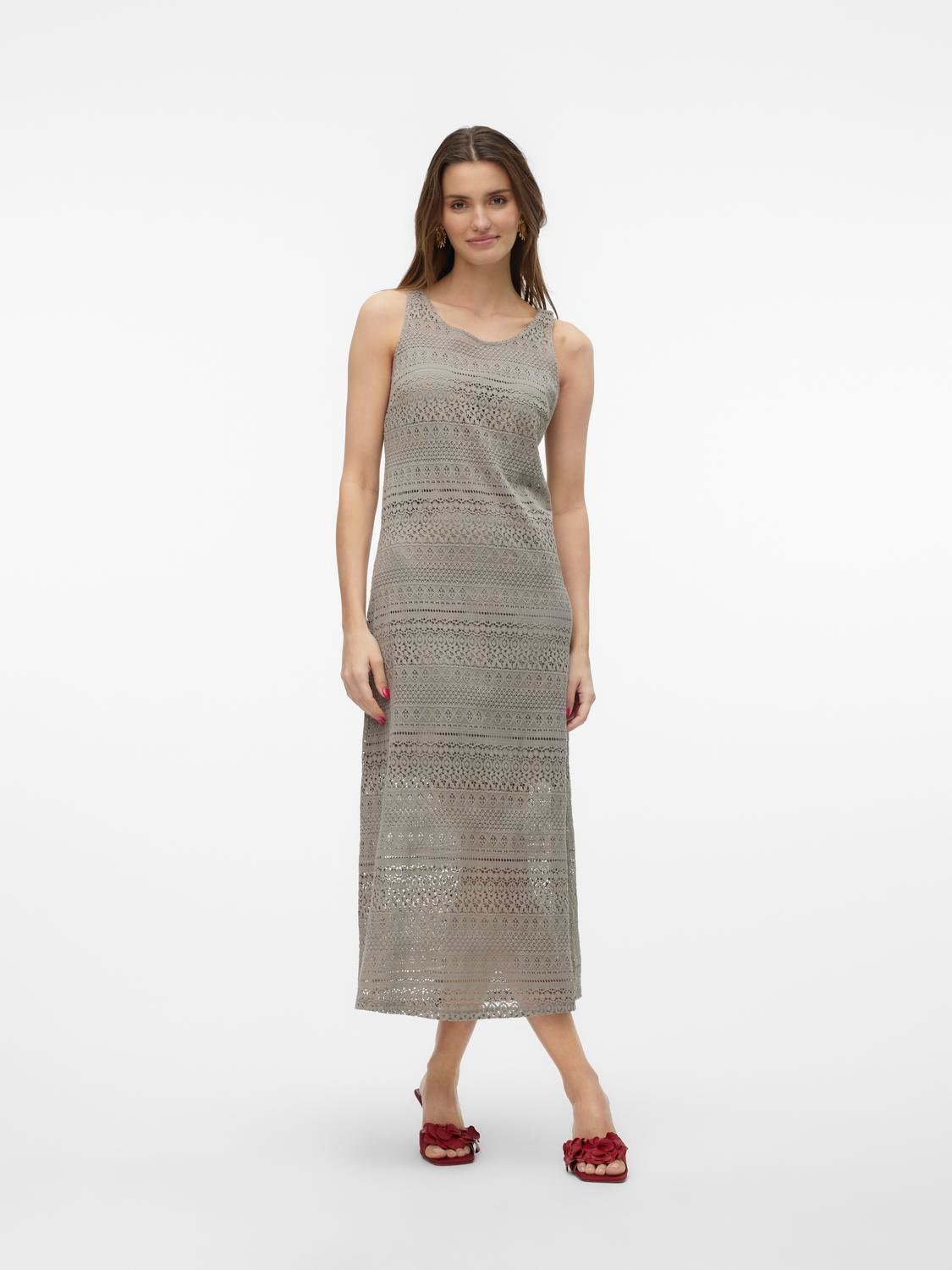 Φόρεμα μάξι με δαντέλα Vero Moda 10309293 - Τάουπε - thefashionproject.gr - VERO MODA