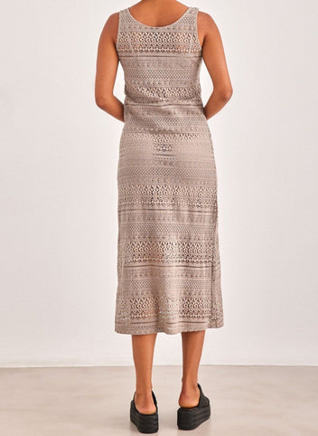 Φόρεμα μάξι με δαντέλα Vero Moda 10309293 - Τάουπε - thefashionproject.gr - VERO MODA