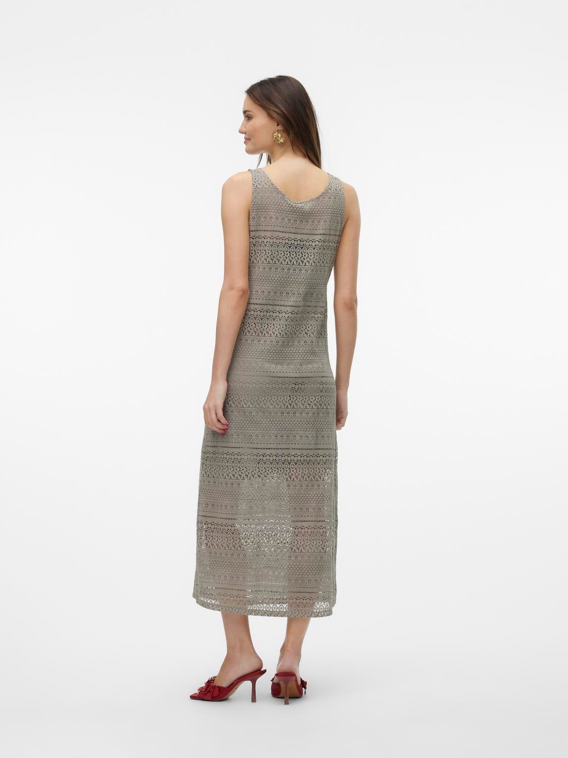 Φόρεμα μάξι με δαντέλα Vero Moda 10309293 - Τάουπε - thefashionproject.gr - VERO MODA