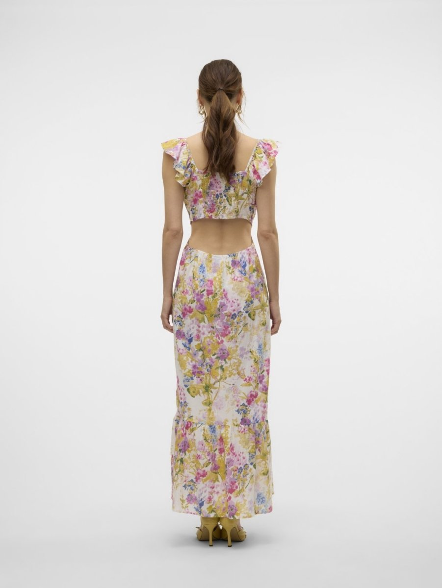 Φόρεμα με ανοιχτή πλάτη και βολάν Vero Moda 10323628 - Multi - thefashionproject.gr - VERO MODA