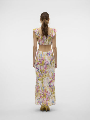 Φόρεμα με ανοιχτή πλάτη και βολάν Vero Moda 10323628 - Multi - thefashionproject.gr - VERO MODA