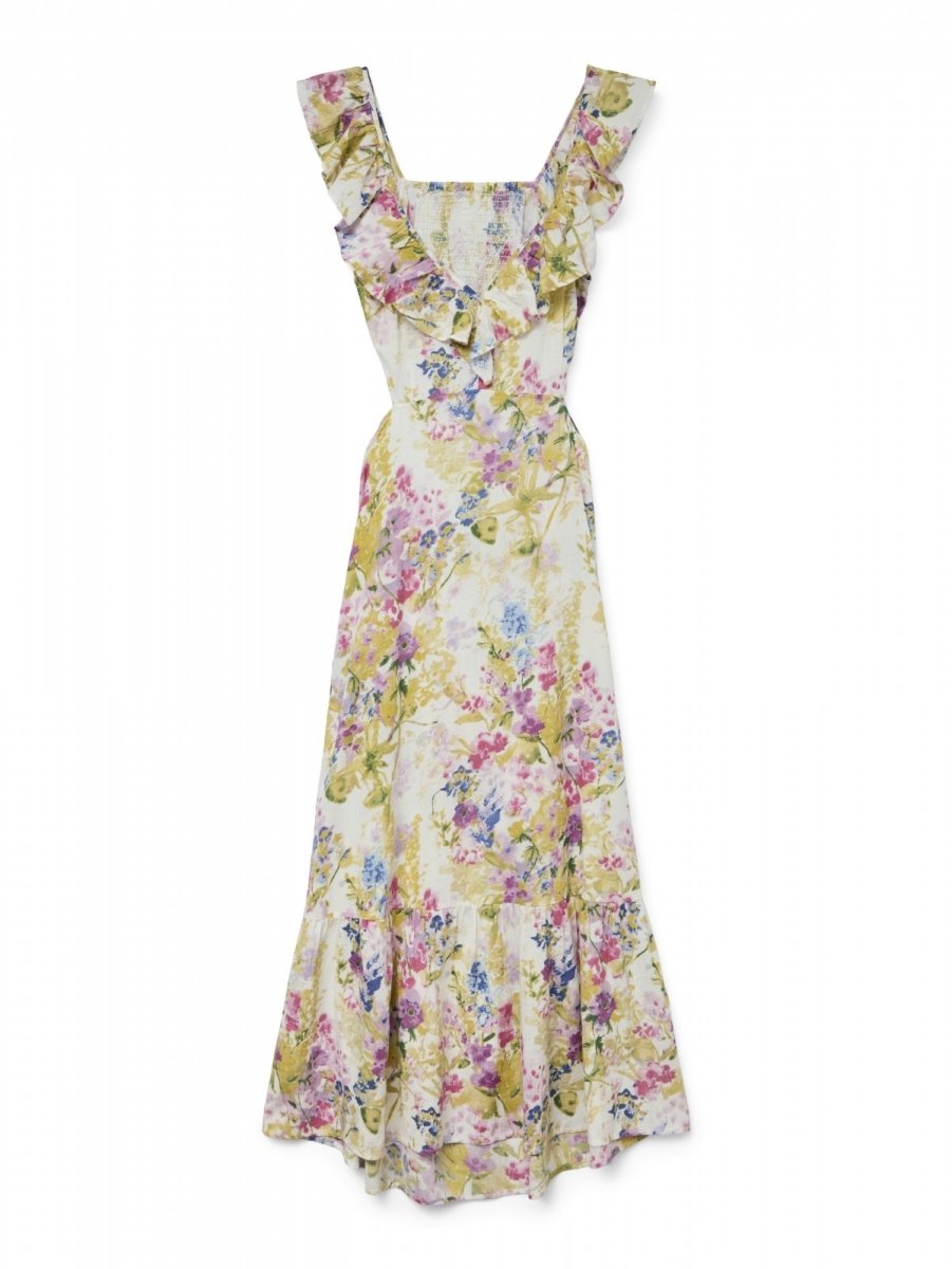 Φόρεμα με ανοιχτή πλάτη και βολάν Vero Moda 10323628 - Multi - thefashionproject.gr - VERO MODA