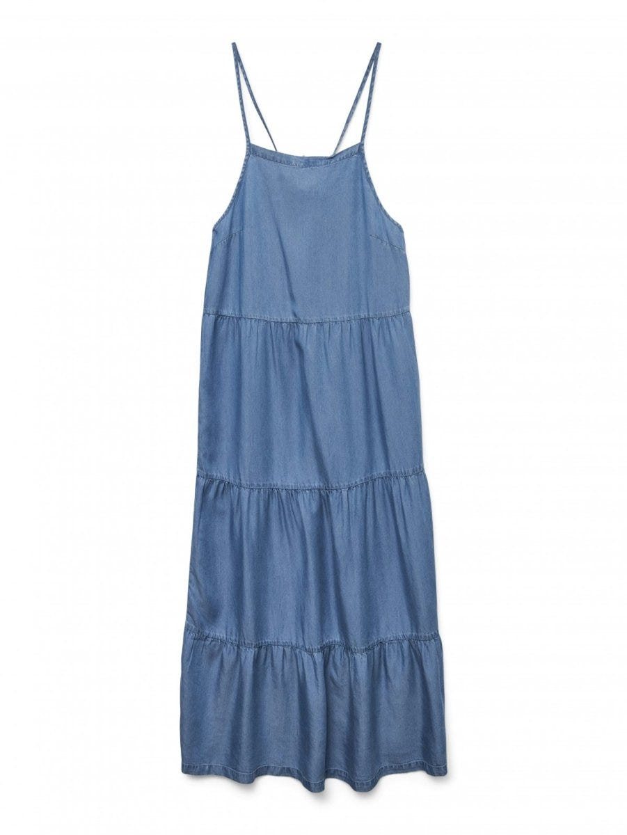 Φόρεμα με denim όψη Vero Moda 10326075 - Μπλε denim - thefashionproject.gr - VERO MODA - 24108113003