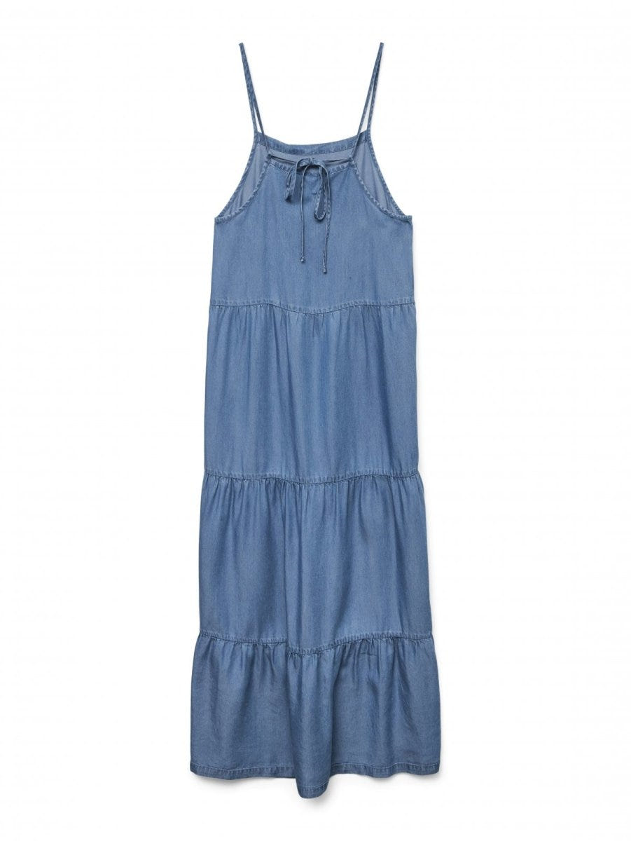 Φόρεμα με denim όψη Vero Moda 10326075 - Μπλε denim - thefashionproject.gr - VERO MODA