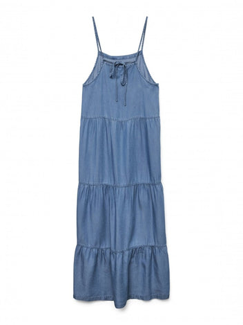 Φόρεμα με denim όψη Vero Moda 10326075 - Μπλε denim - thefashionproject.gr - VERO MODA