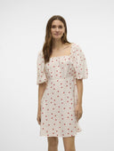 Φόρεμα με φράουλες Vero Moda 10324644 - Λευκό - thefashionproject.gr - VERO MODA