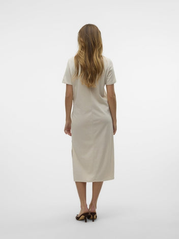 Φόρεμα με κόμπο Vero Moda 10327090 - Μπεζ - thefashionproject.gr - VERO MODA