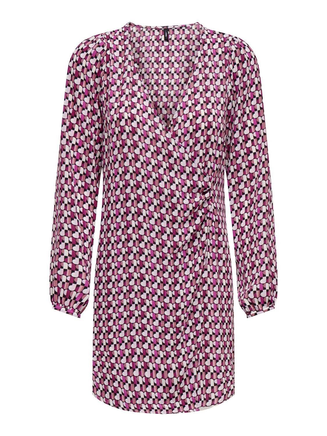 Φόρεμα με print ONLY 15331770 - Magenta - thefashionproject.gr - ONLY