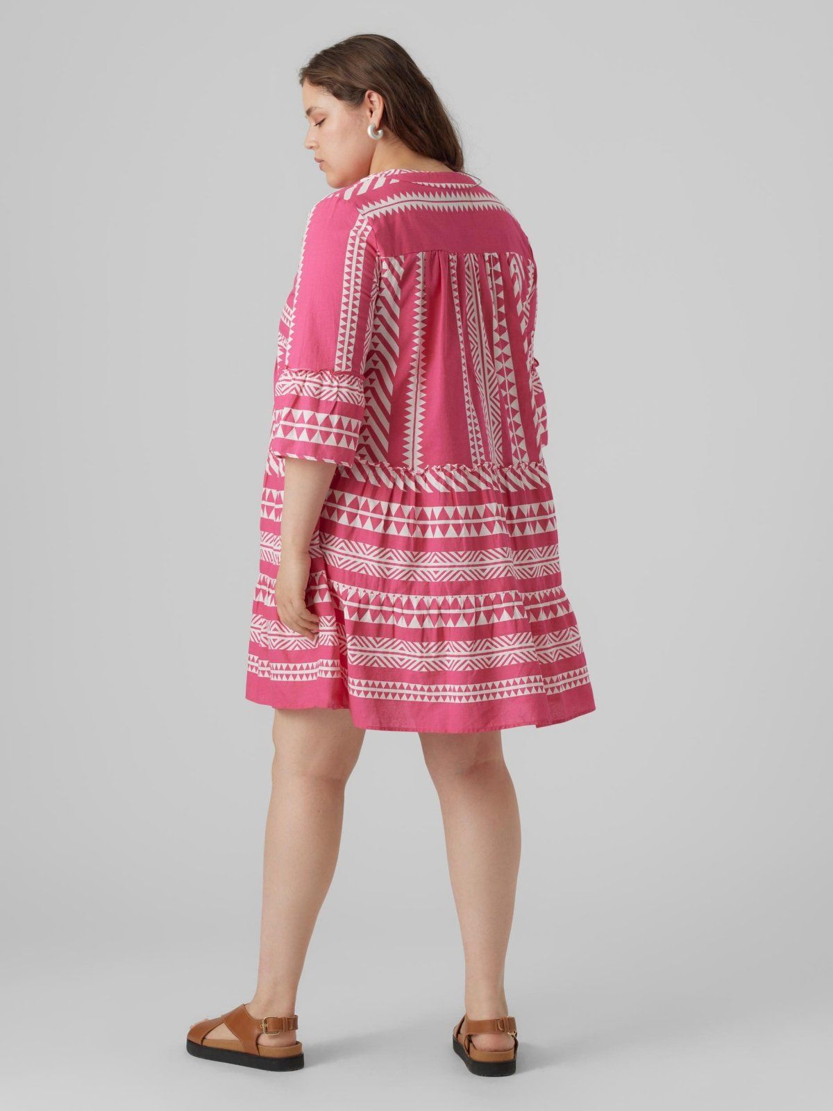 Φόρεμα με print Vero Moda Curve 10294292 - Κόκκινο - thefashionproject.gr - VERO MODA CURVE