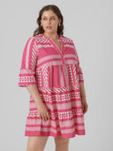Φόρεμα με print Vero Moda Curve 10294292 - Κόκκινο - thefashionproject.gr - VERO MODA CURVE