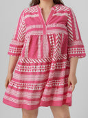 Φόρεμα με print Vero Moda Curve 10294292 - Κόκκινο - thefashionproject.gr - VERO MODA CURVE
