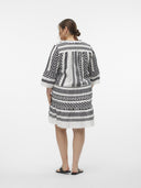 Φόρεμα με print Vero Moda Curve 10294292 - Λευκό/Μαύρο - thefashionproject.gr - VERO MODA CURVE