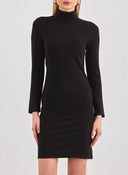 Φόρεμα με ψηλό γιακά PIECES 17141051 - Μαύρο - thefashionproject.gr - PIECES