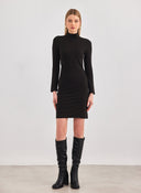 Φόρεμα με ψηλό γιακά PIECES 17141051 - Μαύρο - thefashionproject.gr - PIECES