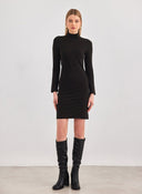 Φόρεμα με ψηλό γιακά PIECES 17141051 - Μαύρο - thefashionproject.gr - PIECES