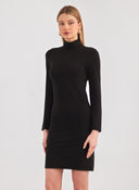 Φόρεμα με ψηλό γιακά PIECES 17141051 - Μαύρο - thefashionproject.gr - PIECES
