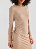 Φόρεμα με σούρα Vero Moda 10299277 - Άμμου - thefashionproject.gr - VERO MODA