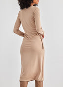 Φόρεμα με σούρα Vero Moda 10299277 - Άμμου - thefashionproject.gr - VERO MODA