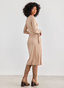 Φόρεμα με σούρα Vero Moda 10299277 - Άμμου - thefashionproject.gr - VERO MODA