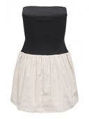 Φόρεμα μίνι ONLY 15344860 - Μπεζ/Μαύρο - thefashionproject.gr - ONLY