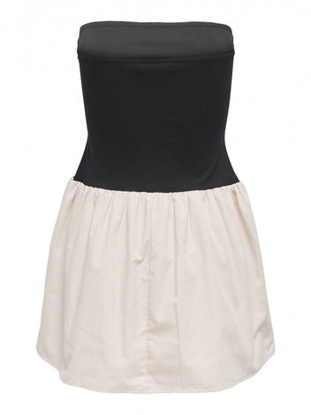 Φόρεμα μίνι ONLY 15344860 - Μπεζ/Μαύρο - thefashionproject.gr - ONLY