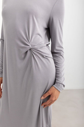 Φόρεμα μίντι basic Pieces 17151341 - Γκρι - thefashionproject.gr - PIECES