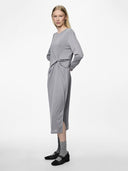 Φόρεμα μίντι basic Pieces 17151341 - Γκρι - thefashionproject.gr - PIECES