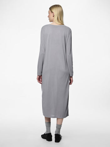 Φόρεμα μίντι basic Pieces 17151341 - Γκρι - thefashionproject.gr - PIECES