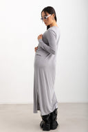 Φόρεμα μίντι basic Pieces 17151341 - Γκρι - thefashionproject.gr - PIECES