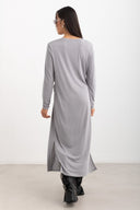 Φόρεμα μίντι basic Pieces 17151341 - Γκρι - thefashionproject.gr - PIECES
