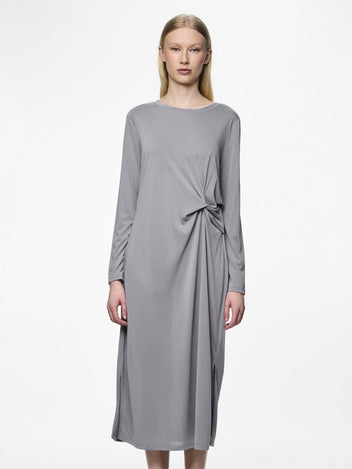 Φόρεμα μίντι basic Pieces 17151341 - Γκρι - thefashionproject.gr - PIECES