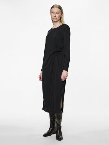 Φόρεμα μίντι basic Pieces 17151341 - Μαύρο - thefashionproject.gr - PIECES